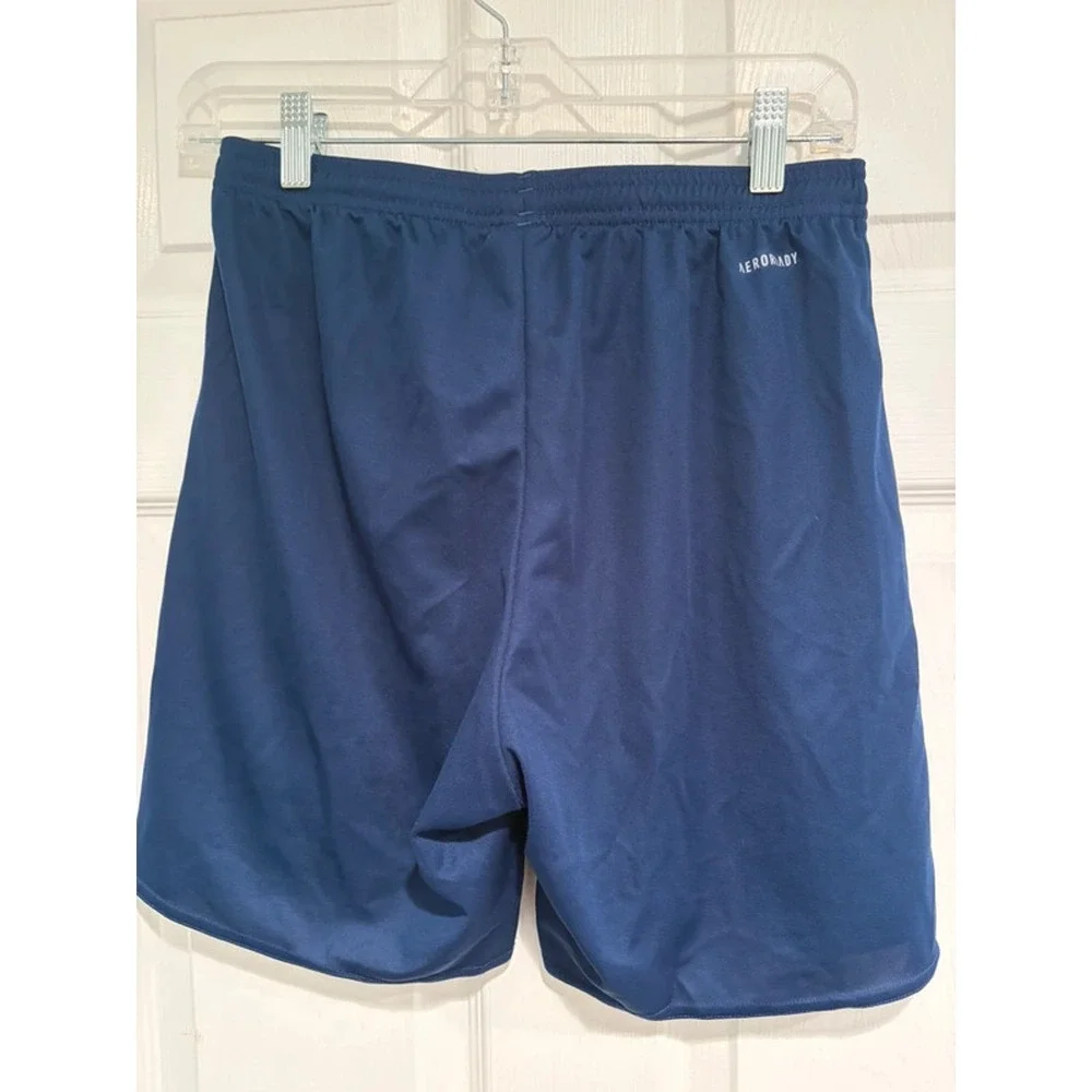 Adidas AeroReady Mens Navy Athletic Gym Training Soccer Shorts AJ5883 M